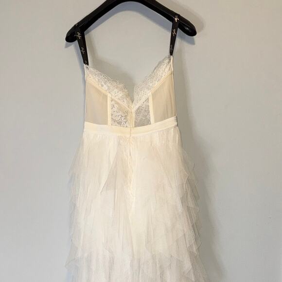 For Love & Lemons White Strapless High Low Maxi Dress Size Small - Picture 14 of 16